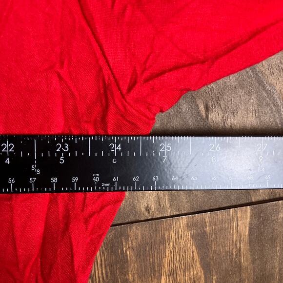 Express 111 Womens Sweater Red V Neck Long Sleeve Relaxed Rayon Blend Small - Picture 8 of 12